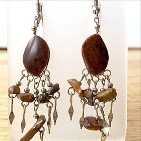 Mahogany Obsidian Boho Style Gemstone Earrings | New Earth Gifts