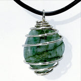 Emerald Spiral Cage Pendant | New Earth Gifts