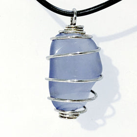 Chalcedony Spiral Cage Pendants | New Earth Gifts