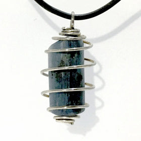 Blue Kyanite Spiral Cage Pendant | New Earth Gifts