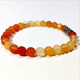 Red Agate Faceted Power Bracelet for Clarity-6mm | New Earth Gift