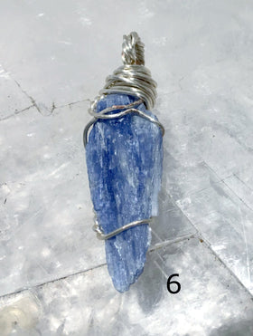 Blue Kyanite Long Blade Pendant | New Earth Gifts