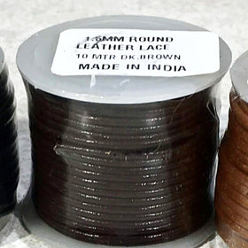 Leather Cord Round 1.5mm - Dark Brown | New Earth Gifts