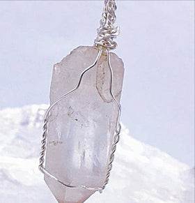 Lemurian Seed Crystal Pendant with Occlusions | New Earth Gifts
