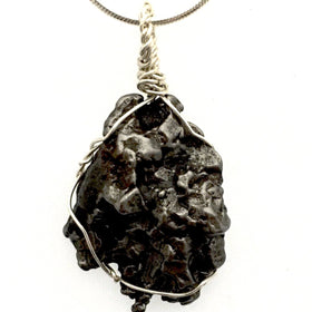 Meteorite Sterling Wire Wrap Pendant | New Earth Gifts