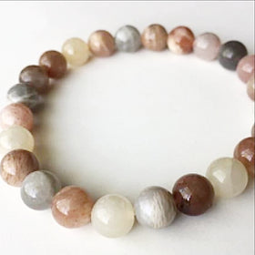 Moonstone Power Bracelet for Calming Energy and Self Discovery-8mm | New Earth Gifts