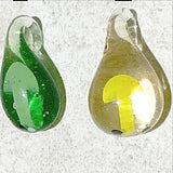 Mushroom Green or Yellow Glass Pendants | New Earth Gifts