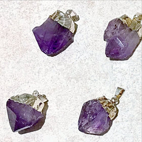 Amethyst Natural Point Pendants - New Earth Gifts and Beads