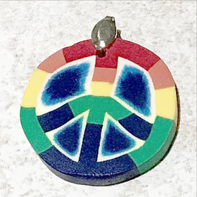 Rainbow Peace Symbol Pendant - New Earth Gifts