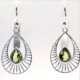 Peridot Sterling Silver Earrings, Sweet Sunrise Style | New Earth Gifts