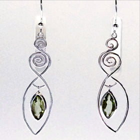 Peridot Sterling Silver Earrings, Show Your Inner Goddess - New Earth Gifts