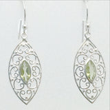 Peridot Victorian Style Sterling Earrings | New Earth Gifts