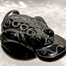 Black Onyx Gemstone Prosperity Frog - New Earth Gifts