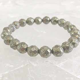 Pyrite Faceted Power Bracelet - New Earth Gifts