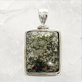 Pyrite Sterling Rectangle Pendant | New Earth Gifts