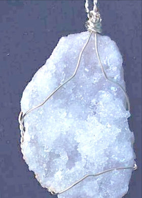 Quartz Geode Pendant - Drusy Geode For Sale New Earth Gifts