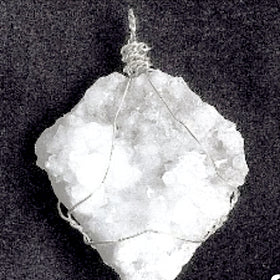 Quartz Geode Pendant - Sterling Silver For Sale New Earth Gifts