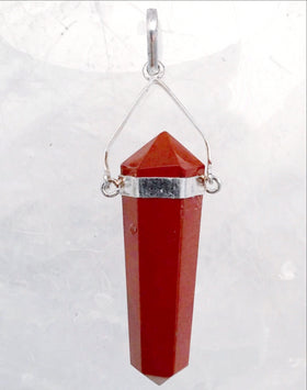 Red Jasper Double Terminated Point Pendant - New Earth Gifts