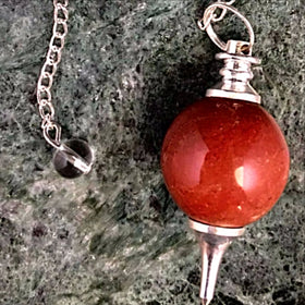 Red Jasper Sphere Pendulum - New Earth Gifts