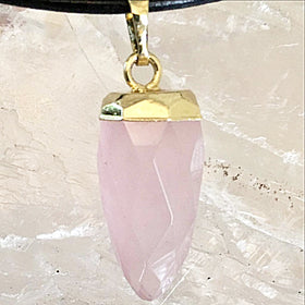 Faceted Rose Quartz Pendant - New Earth Gifts