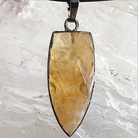 Faceted Rutilated Quartz Pendant - New Earth Gifts 