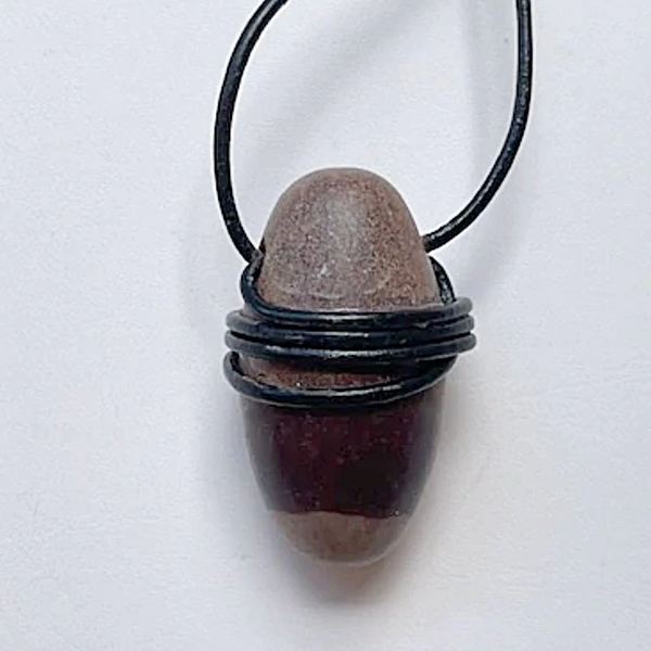 Shiva Lingam Pendant on Cord - Several Selections | New Earth Gift