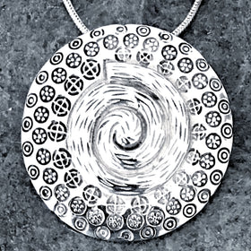 Sterling Silver Spiral Life Force Slide Pendant - New Earth Gifts