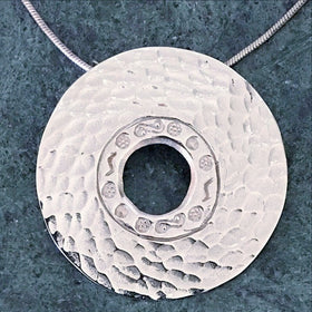 Sterling Silver Distressed Style Pendant - New Earth Gifts