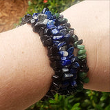 Gemstone Chip Bracelets Earth and Sky Colors - New Earth Gifts