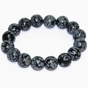 Snowflake Obsidian Power Bracelet for Harmony and Balance-8mm - New Earth Gifts