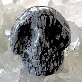 Snowflake Obsidian Gemstone Skull - New Earth Gifts