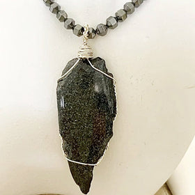 Unisex Beaded Necklace of Specularite and Hematite | New Earth Gifts