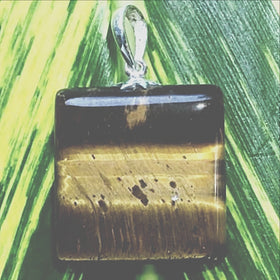 Tiger Eye Square Shaped Pendant - New Earth Gifts