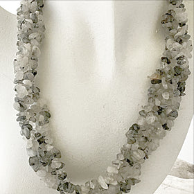 Tourmalinated Quartz Multi Strand Necklace - New Earth Gifts