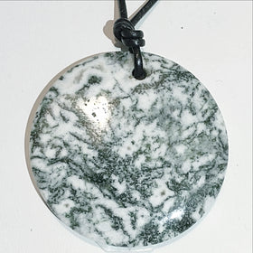 Tree Agate Large Round Pendant - New Earth Gifts
