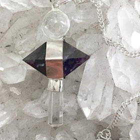 Amethyst Crystal Double Terminated Pendulum - New Earth Gifts