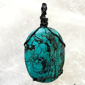 Turquoise Pendant Wire Wrap Southwestern Jewelry - New Earth Gifts