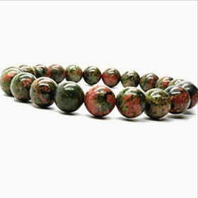 Unakite Power Bracelet for Self Control and Will Power-6mm - New Earth Gifts