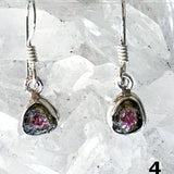 Natural Watermelon Tourmaline Sterling Silver Earrings - New Earth Gifts