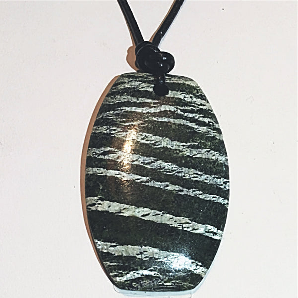 Zebra Jasper Large Free Form Pendant - New Earth Gifts