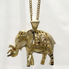 Elephant Gold Pendant Necklace - New Earth Gifts