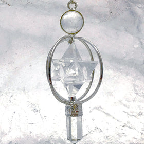 Quartz Merkaba Pendulum Includes a Sphere, a Point and a Merkaba - New Earth Gifts and Beads