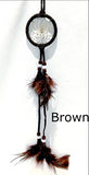 Dream Catchers of Brown Leather and Beads | New Earth Gifts