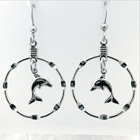 Dolphin Hoop Earrings - New Earth Gifts