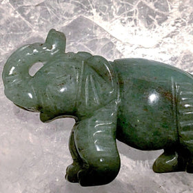 Aventurine Carved Gemstone Elephant - New Earth Gifts and Beads