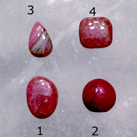 Polished Rhodochrosite Cabochons Set of Four - New Earth Gifts and Beads