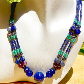 Lapis and Turquoise Necklace - New Earth Gifts and Beads