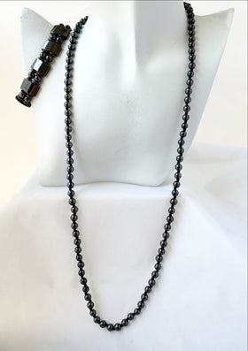 Beaded Hematite Necklace or Magnetic Bracelet - New Earth Gifts and Beads