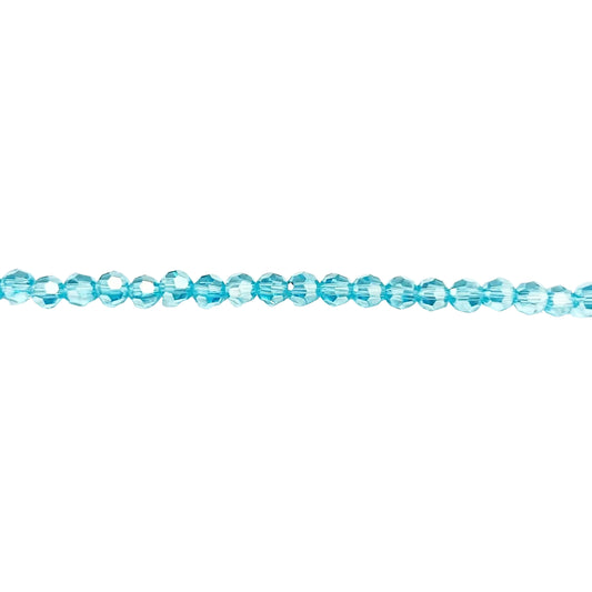 Crystal Aquamarine Blue Faceted Round Beads - New Earth Gifts and Beads