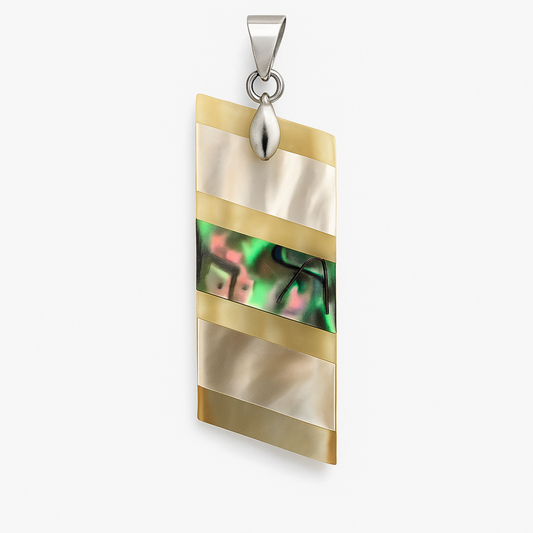 Mother of Pearl Pendant Abstract Boho Design | New Earth Gifts and Beads